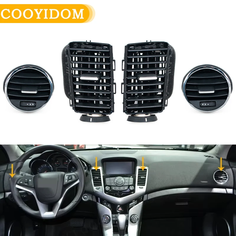 Car Interior Front Dash Center Console Dash Board Air Conditioner Outlet A/C Vents For Chevrolet Cruze J300 Panel Grille Cover