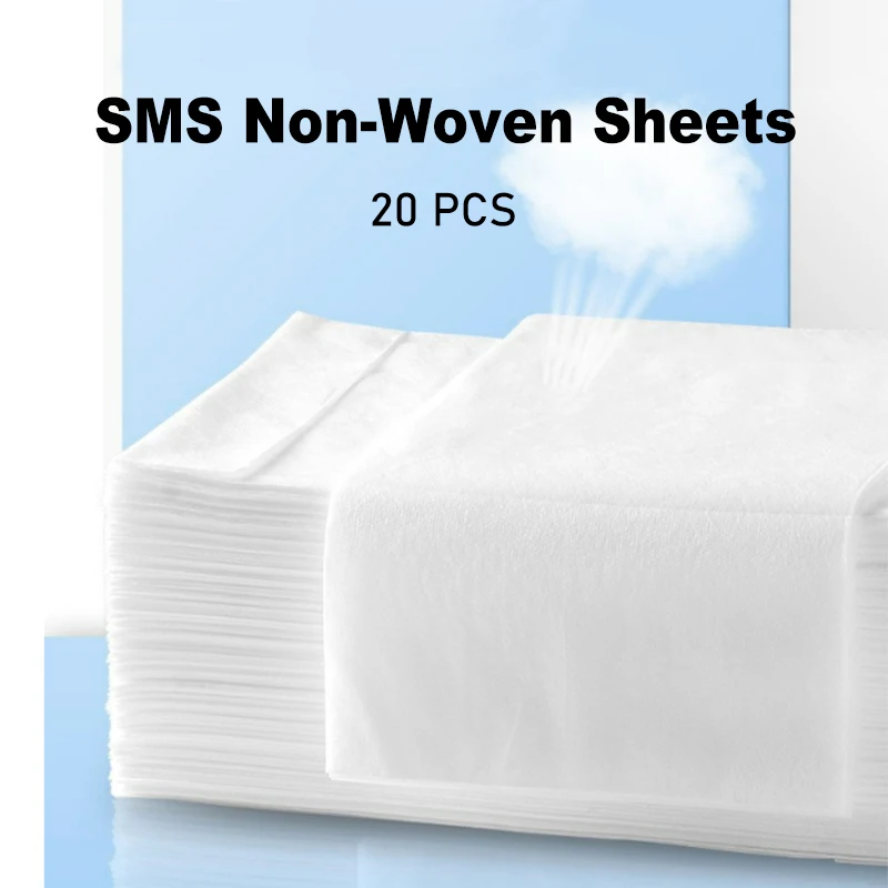 ROSYDEBY 20 PCS Disposable Bed Sheets SMS Fabric Non-woven Waterproof and Breathable