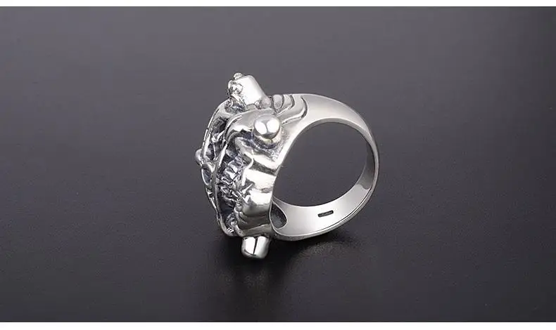 Vintage Fashion Personality Domineering Skeleton Ring Unisex Hip-hop Punk Open Ring Banquet Jewelry Accessories Gift