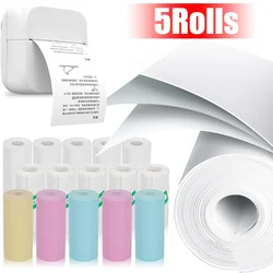 57*25mm weißes/buntes selbst klebendes Thermopapier für Mini-Etiketten drucker Inkless Student Study tragbare Drucker Aufkleber Papier