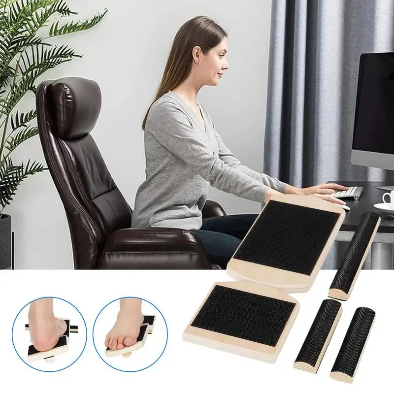 Foot Strengthener Balance Board Wooden Single Leg Training Balance Board Precision Correction Wood Wobble Board for Balance