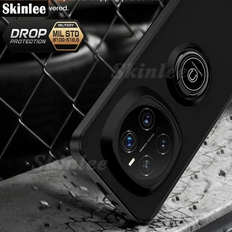 حافظة لهاتف Honor Magic 7 6 Pro X9C pro7 مع حامل حلقي فاخر غير لامع مقاوم للصدمات غلاف صلب لهاتف Honor X9C Magic 6 7Pro