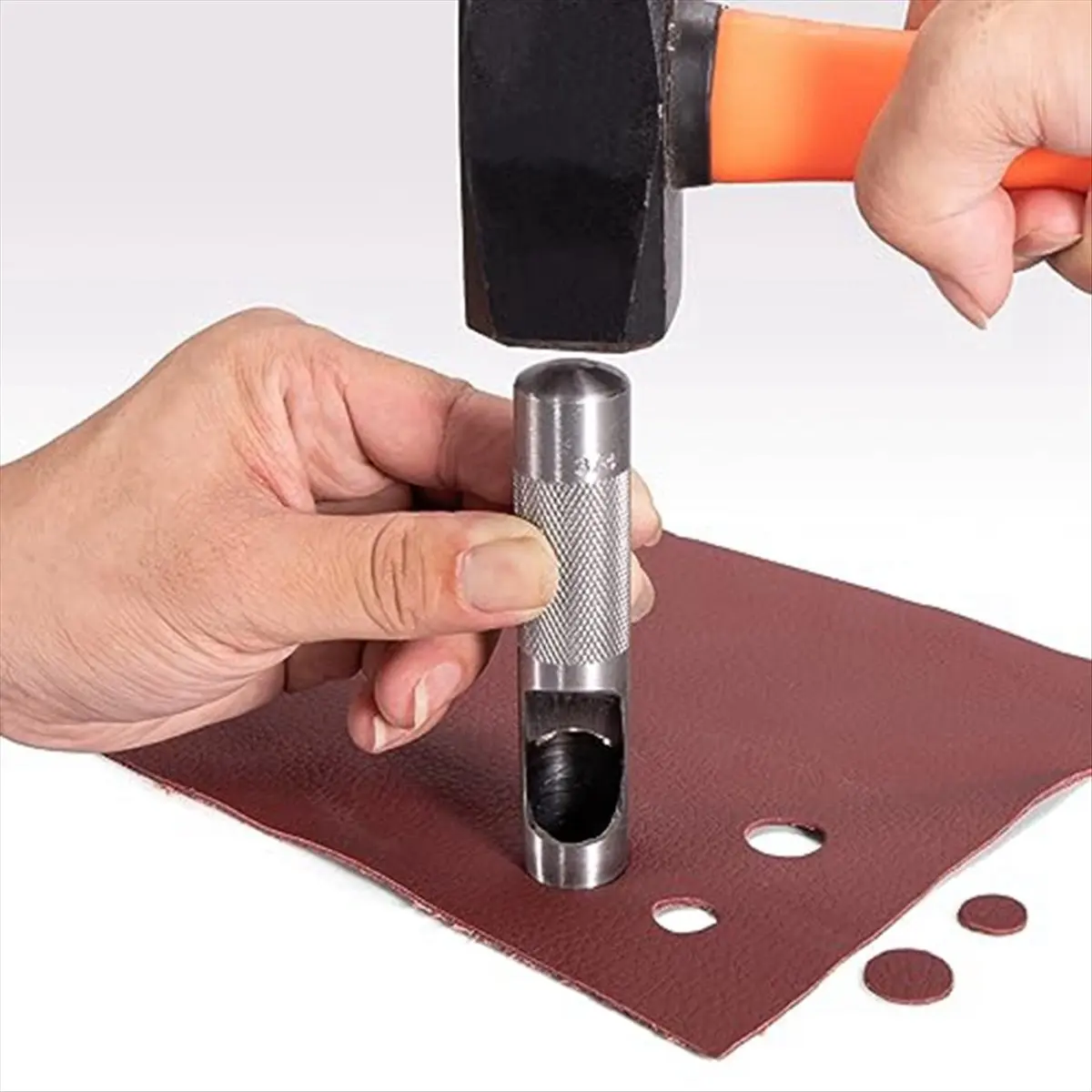 【Clearance Sale】12 PCS Steel Hollow Leather Punch Set 1/8-3/48 Inch(3-19mm) Heavy Duty Round Hole Punch Set for Watch Cloth Belt