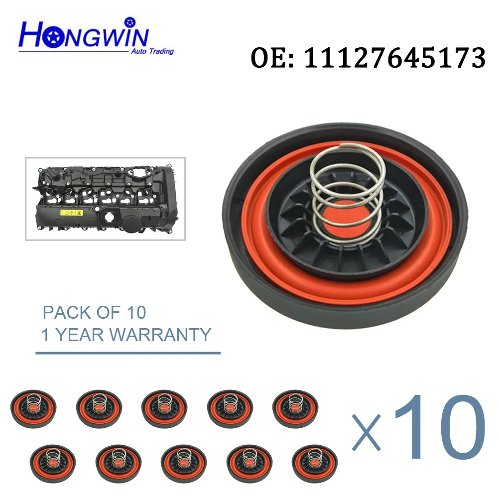 ×10 PCV Membrane Valve Cover Diaphragm 11127645173 For BMW B58 3' 4' 5' 7' F20 F21 F22 F23 F32 F33 F36 G11 G12 X3 X4 M140i 2015-