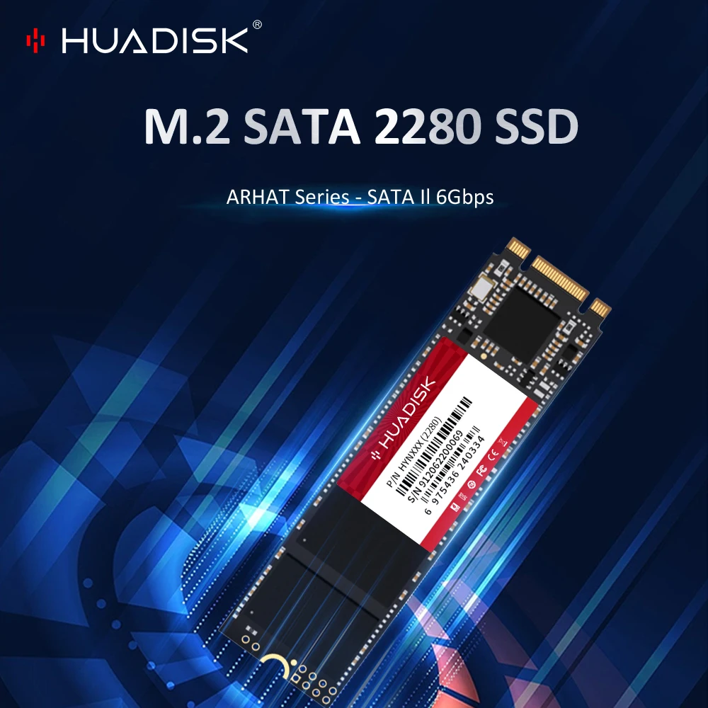HUADISK SSD SATA M.2 512GB 1TB Internal Hard Disk Drive 2280 SATA3.0 6GB/s M.2 NGFF 128GB 256GB 2TB Drive for Laptop Computer