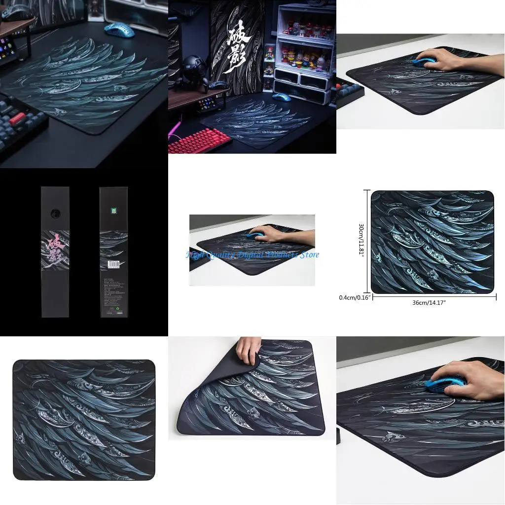 

U2JE Best Gift ! Smooth Gaming Mouse Pad Poying S Non-Slip Mousepad Comfortable Desk Cushion Mouse Mats for Gamer Office