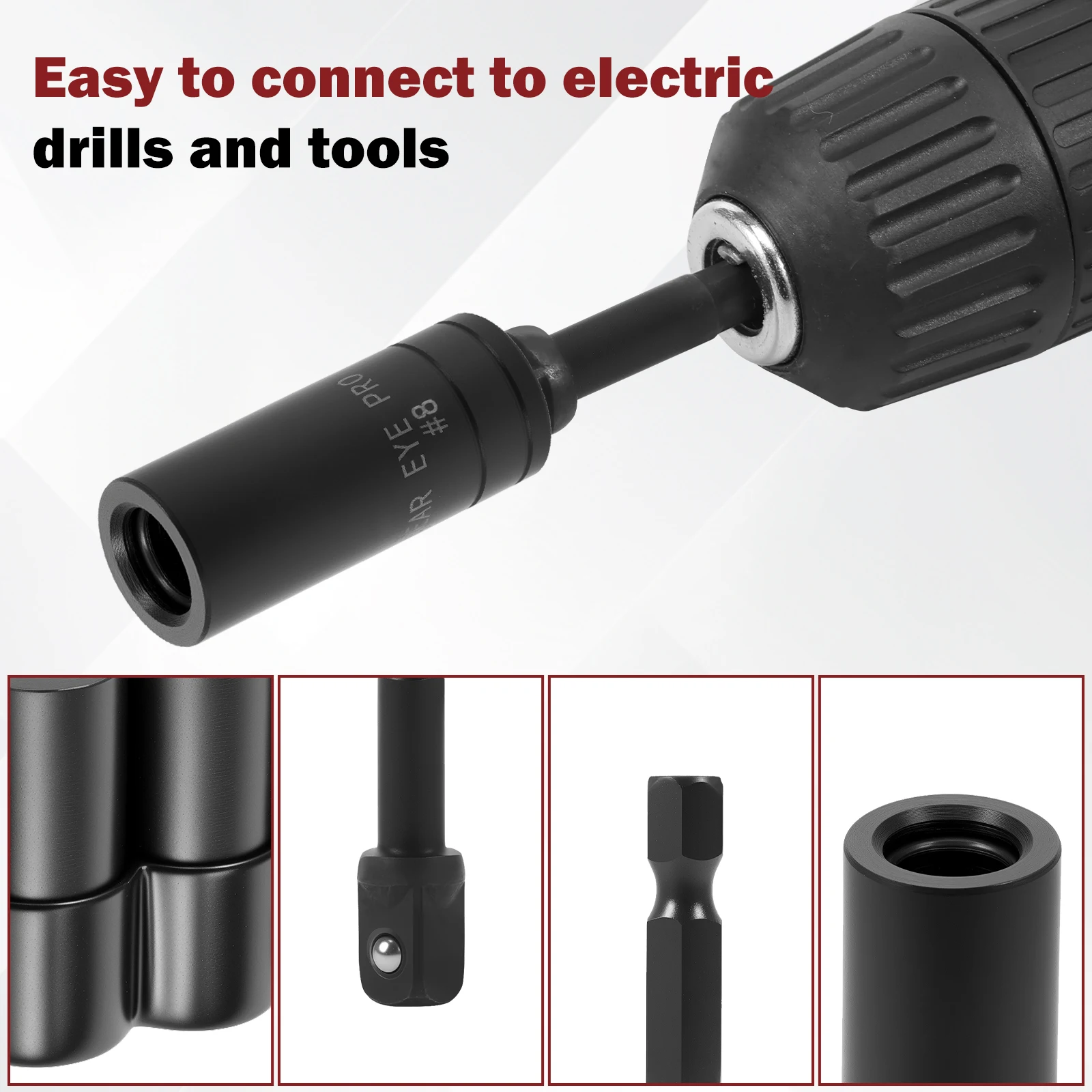 8Pcs Tap Socket Set 1/4 Inch and 3/8 Inch Drive Tap Holder Socket Kit with Socket Holder for Tight Space Fractional MCTI Standar