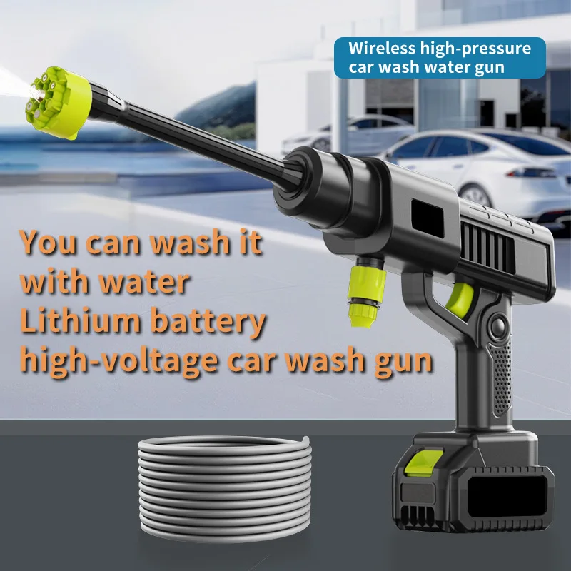 

Трансграничный высоковольтный пистолет для мойки автомобилей, перезаряжаемый пистолет для мойки автомобиля, высоковольтный беспроводной электрический пистолет для мойки автомобилей