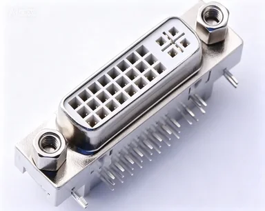 MicroCross DVI-I Digital/Analog Video Interface, PCB Socket, Through-Hole, Right Angle, PC Pin Length 2.34mm, 29 Circuits, Lead-