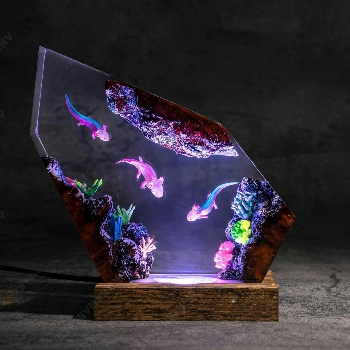 

Светильник из смолы в виде лягушки с тупыми зубами из серии Ocean: креативный предмет декора для дома, настольное украшение, предмет искусства для демонстрации