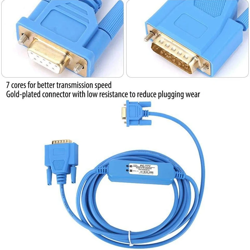 PC-TTY PLC Programming Cable Communication Data Download Line Is Suitable For Siemens S5 Series 6ES 5734-1BD20