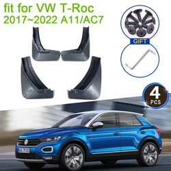 for Volkswagen VW TRoc T Roc T-Roc 2017 2018 2019 2020 2021 2022 A11 AC7 Mud Flaps Splash MudGuards Fender Guard Car Accessories