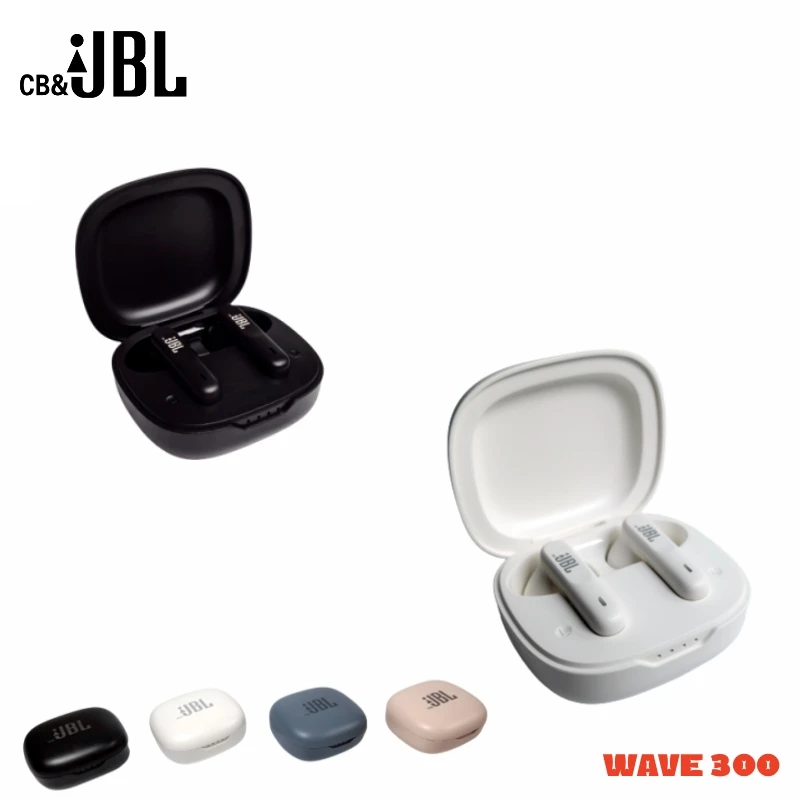 JBL-Écouteurs intra-auriculaires sans fil Bluetooth, casque de jeu, écouteurs de sport HIFI, écouteurs avec micro, 100% d'origine, CB, Wave 300, W300