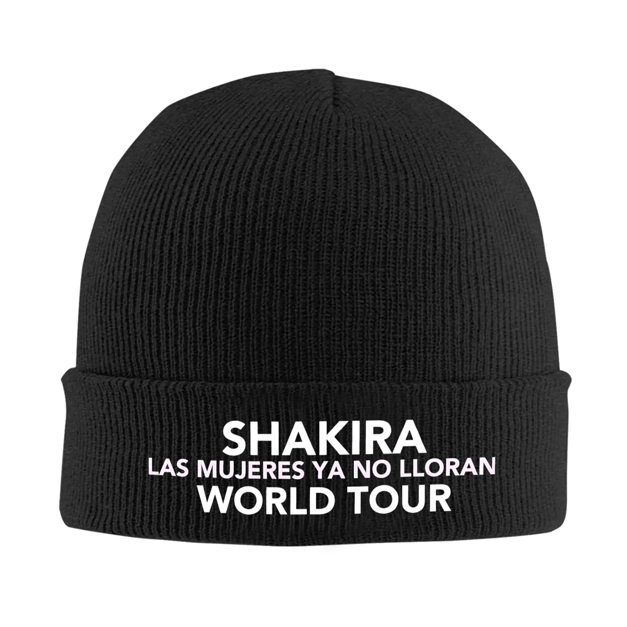 

Shakira LAS MUJERES ya no lloran, аксессуары, теплая вязаная шапка с манжетами для мужчин и женщин, вязаная шапка с черепом, шапка Tour 2025