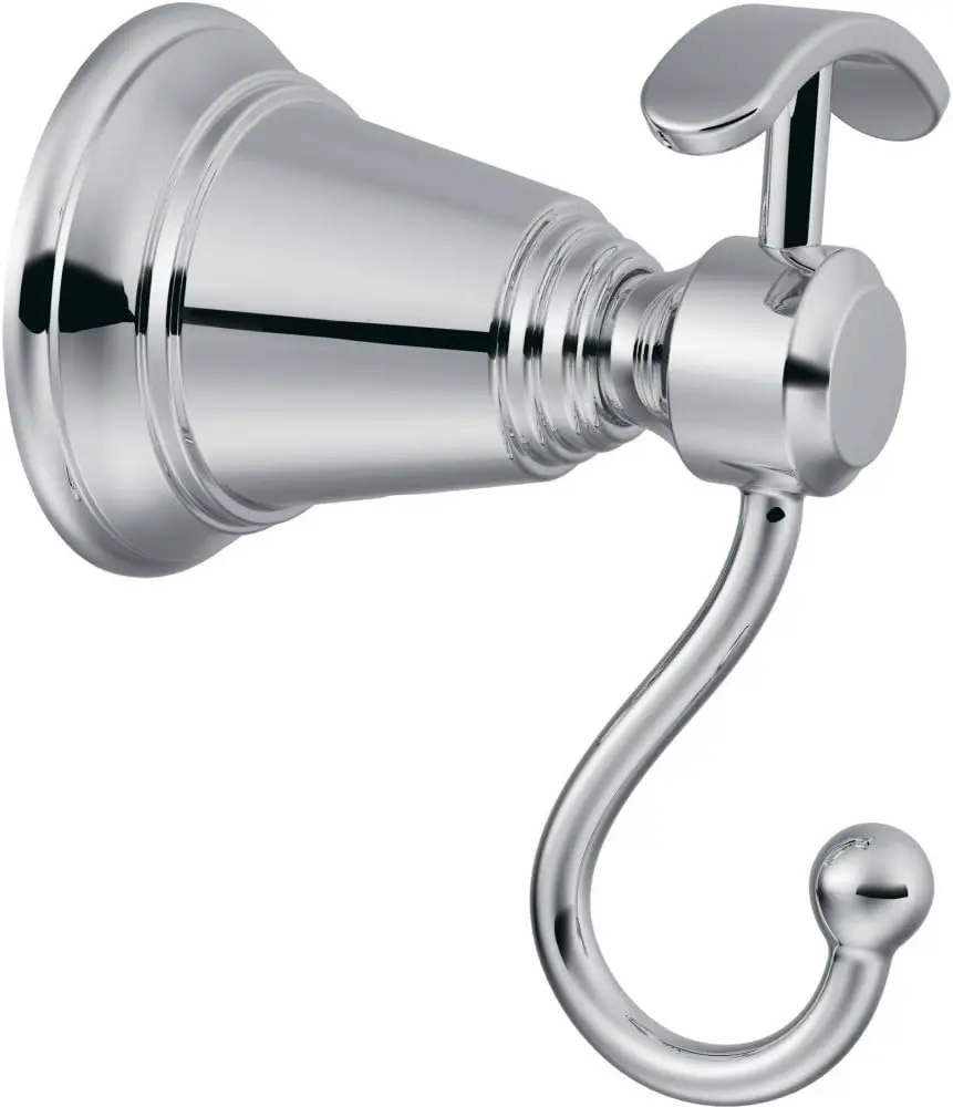 

Modern Design Chrome Finish Bathroom Robe Hook MOEN YB8203CH Rothbury Series Organize Towels and Robes