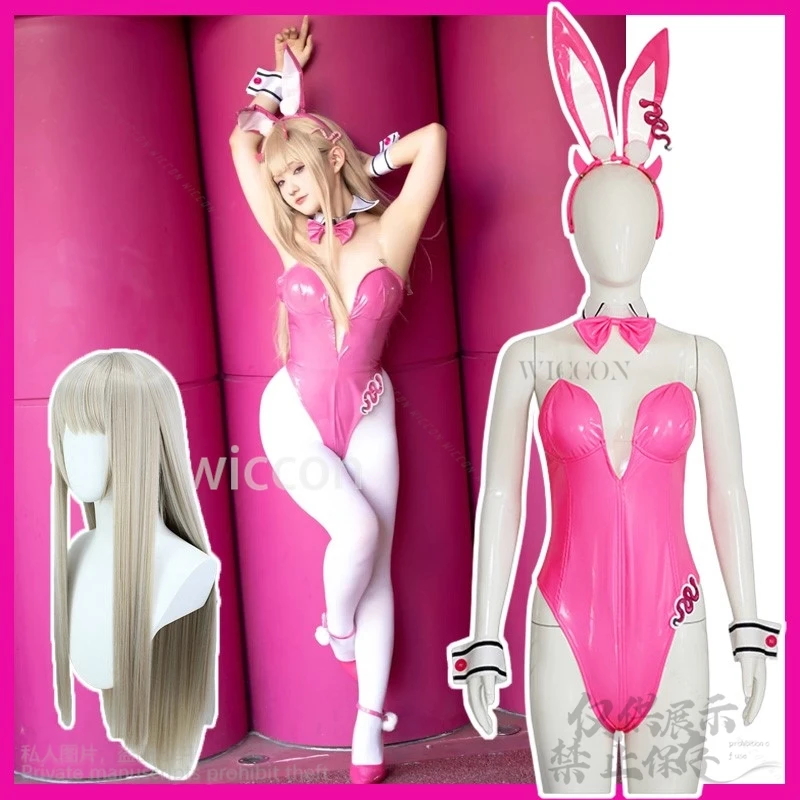 Juego de Anime NIKKE diosa de la victoria conejito Cosplay disfraz de Viper chica traje de conejo monos rosas pelucas para Navidad personalizado
