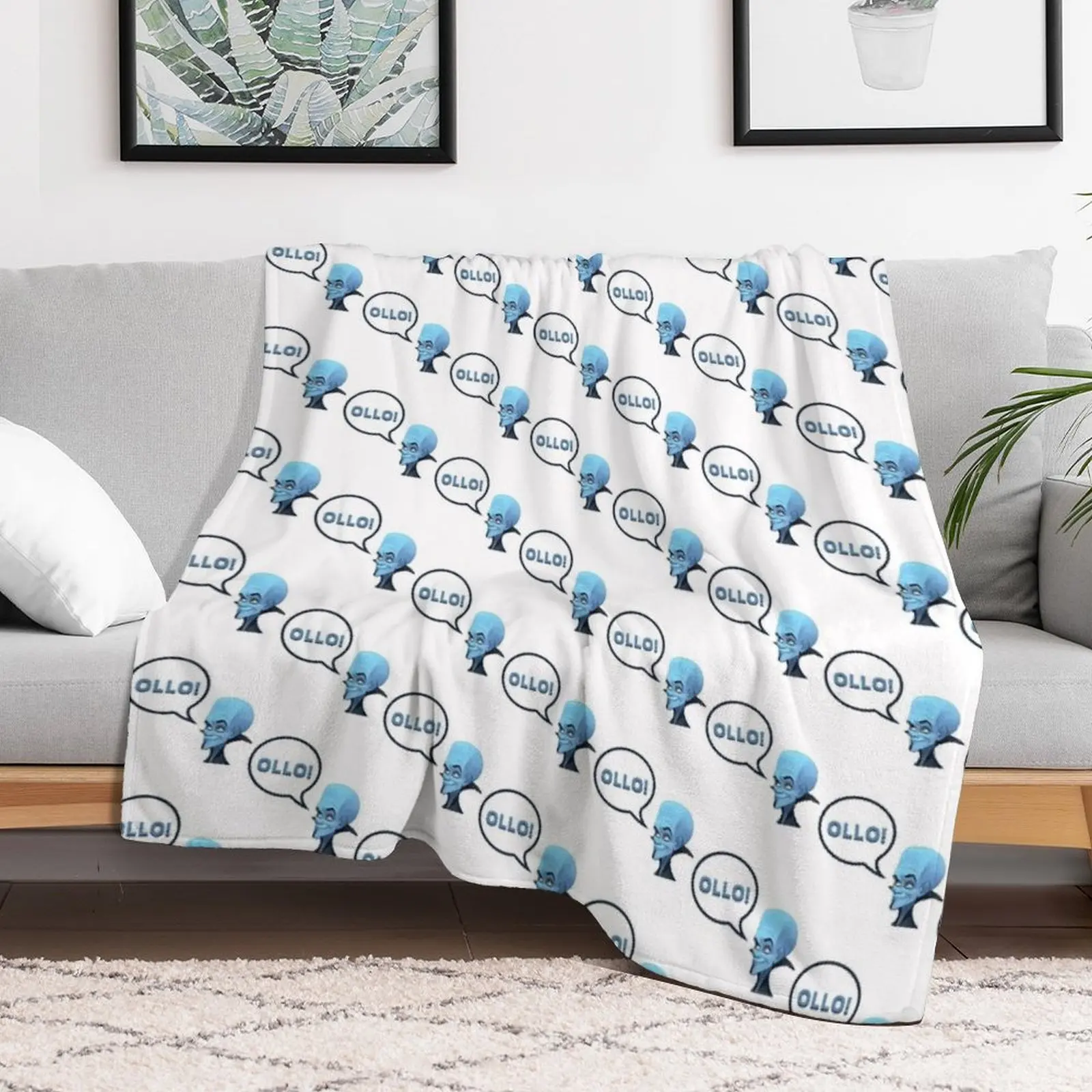 Megamind Throw Blanket Plaid on the sofa Moving Winter beds Blankets