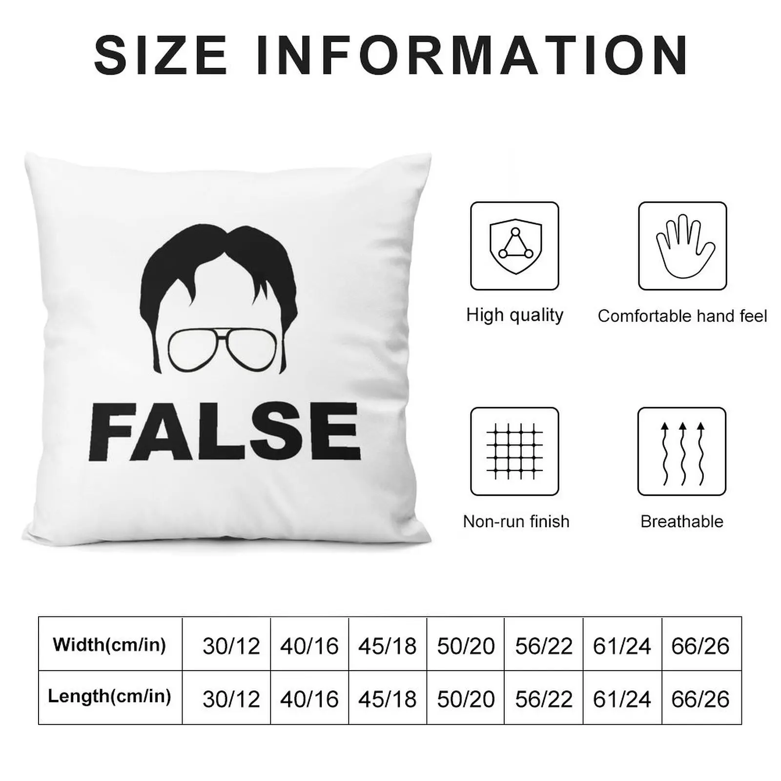 Dwight Schrute False Throw Pillow Christmas Covers For Cushions ornamental pillows pillow