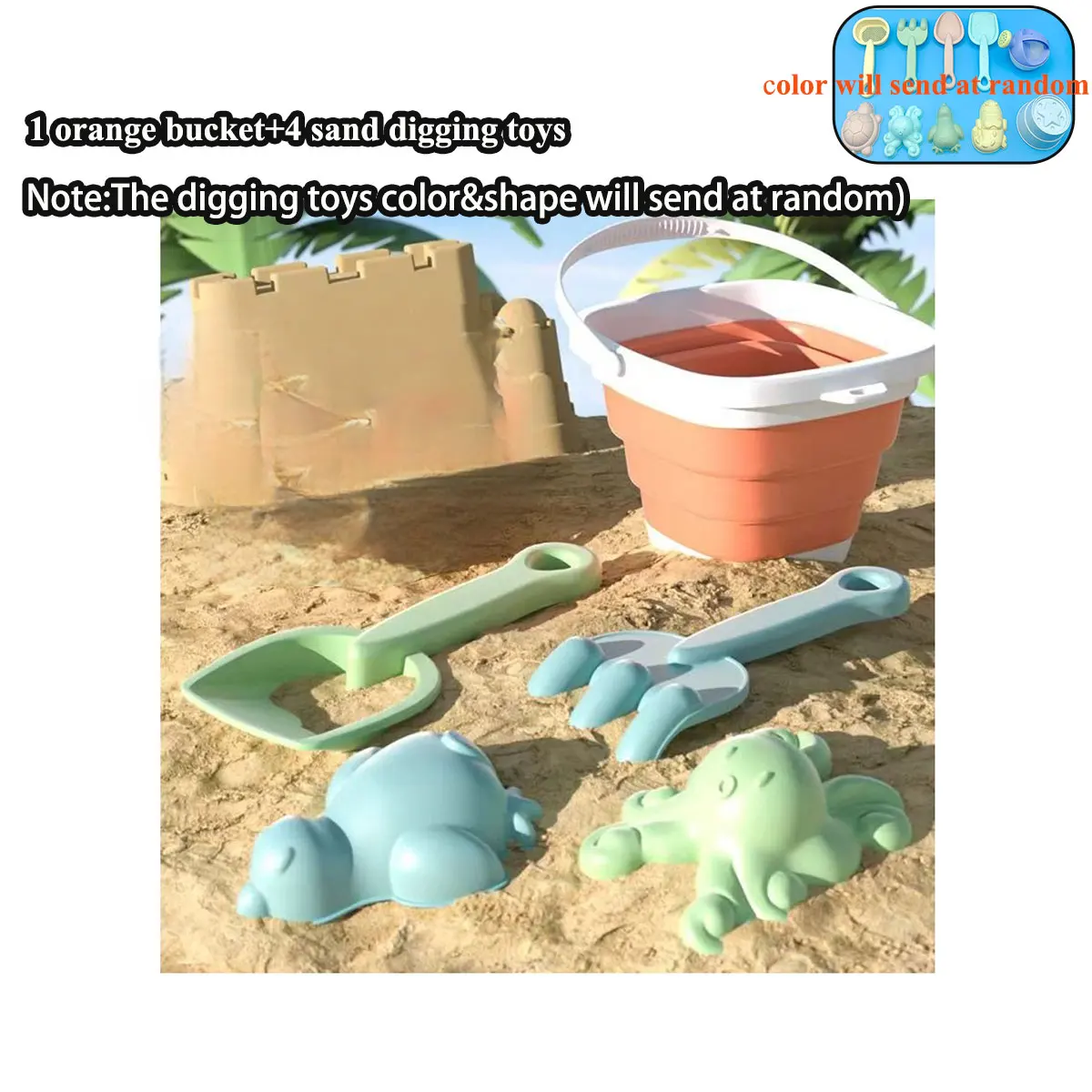 11/5/1 PCS Strand Zand Spelen Water Set Opvouwbare Emmer Zomer Speelgoed voor Kinderen Kids Outdoor Game zandbak Accessoires Kleur Willekeurige