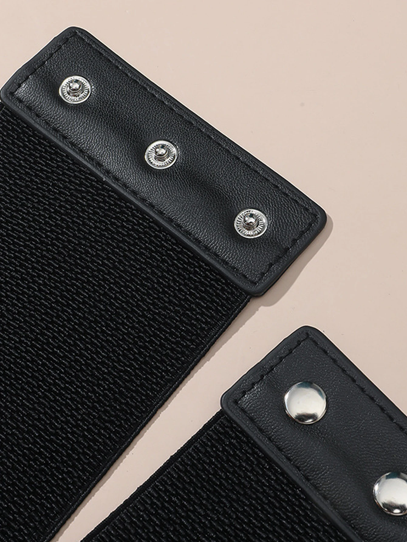 Women's Decorative Wide Elastic Waist Cincher Belt with Rose Lace - Black, Stylish for Matching Dresses, Suits & Coats