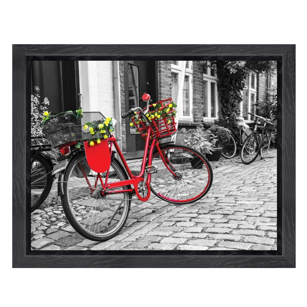 

Black And White Street Landscape Red Bicycle Diy 5D Diamond Painting Diamond Embroidery Cross Stitch Kits Handmade Mosaic Decor