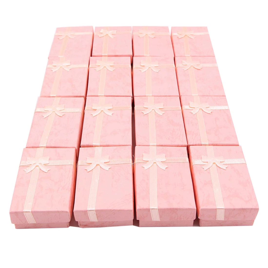 16pcs Paper Jewelry Gifts Boxes For Jewelry Display(Pink)