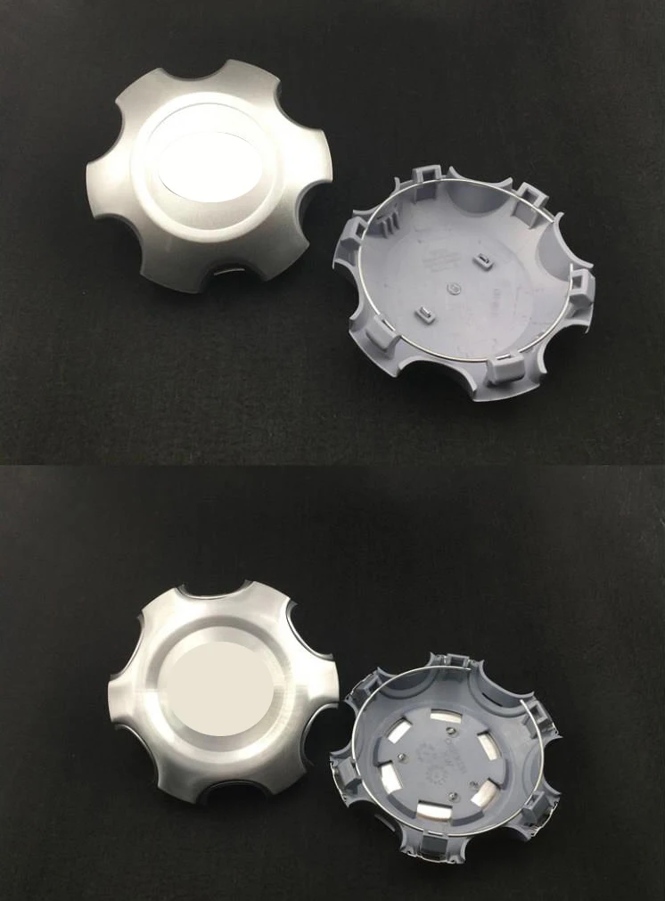 4 قطعة سبيكة عجلة غطاء محور مركزي حافة قبعات لتويوتا لاند كروزر 2002-2018 برادو 120 TX VX 2700/4000 4.0L ترصيع مع الشعار #2