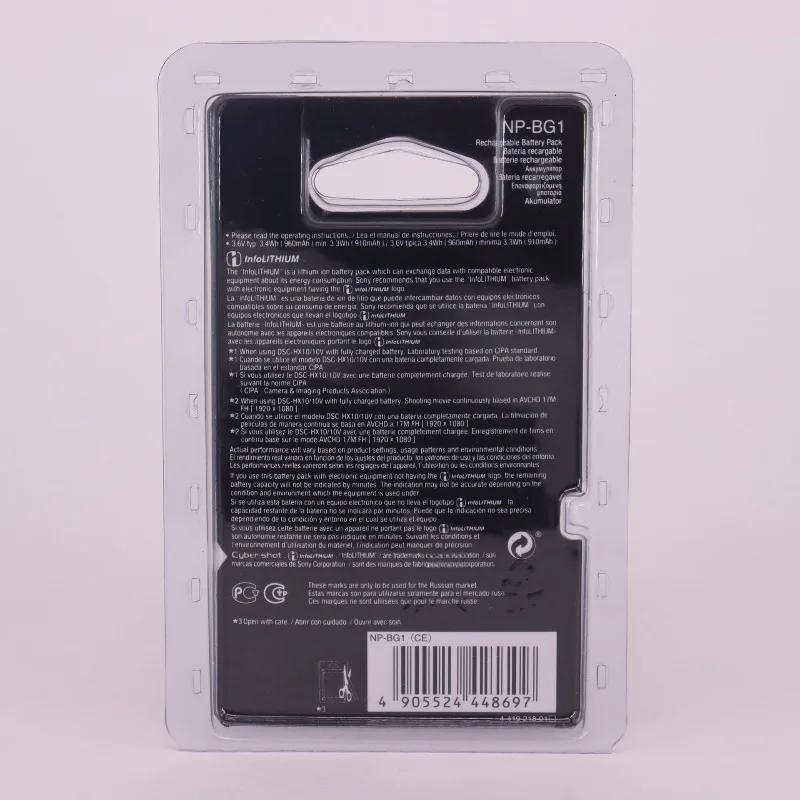 NP-BG1 NP-FG1 Batterij 910mAh voor Sony Cyber-shot DSC-T100 T200 T300 H50 H55 W300 W55 Volledig gedecodeerd