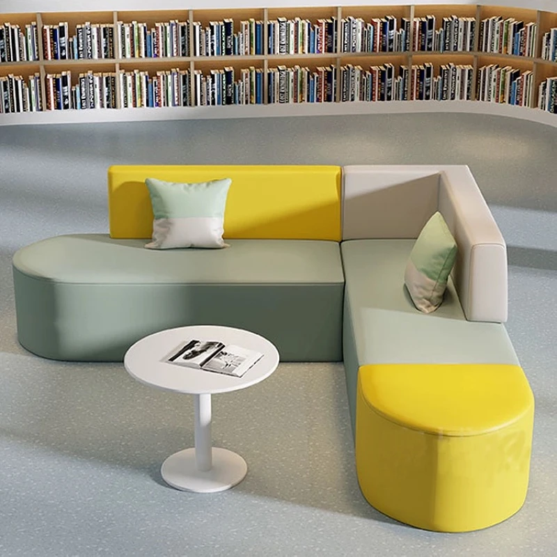 Library Reading Room Corner Rest Area Educational Institutions Clothing Store Creative Leisure Area Shaped Sofa Set