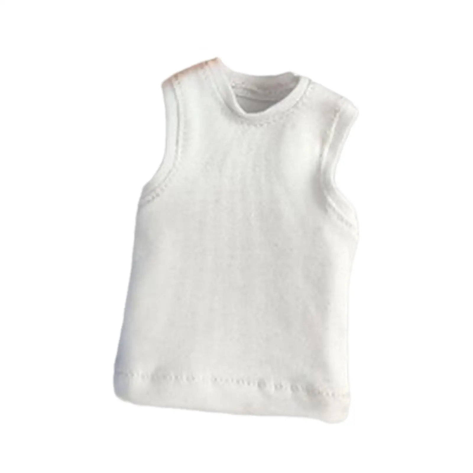 Colete Miniatura de Moda para Bonecos em Escala 1/6, Camiseta Sem Mangas para Figuras de Ação Masculinas de 12 Polegadas
