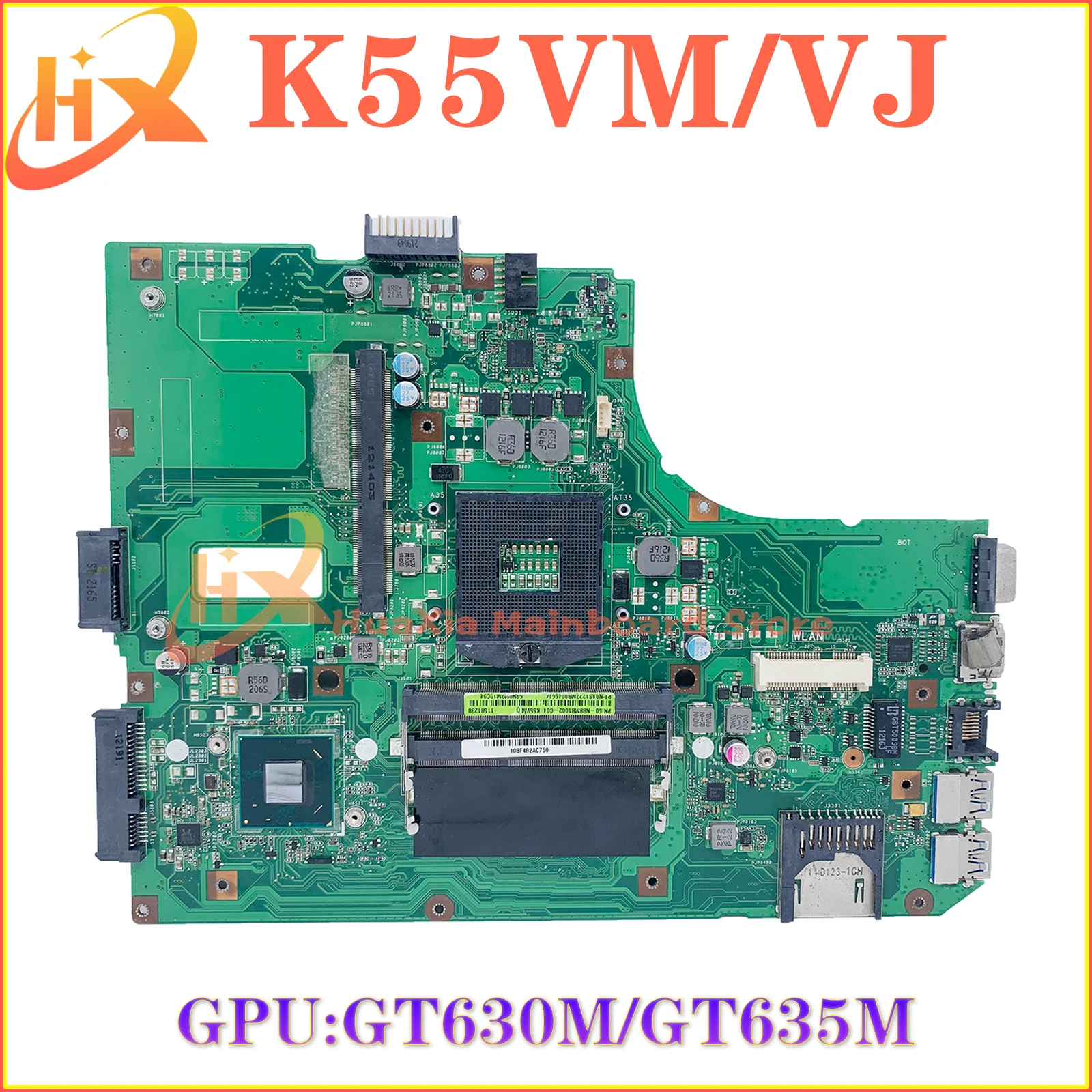 

K55VM Laptop Motherboard For ASUS K55VM K55VJ K55V R500V Notebook Mainboard REV:2.0/2.1/2.2/2.3 MAIN BOARD 100% TEST OK