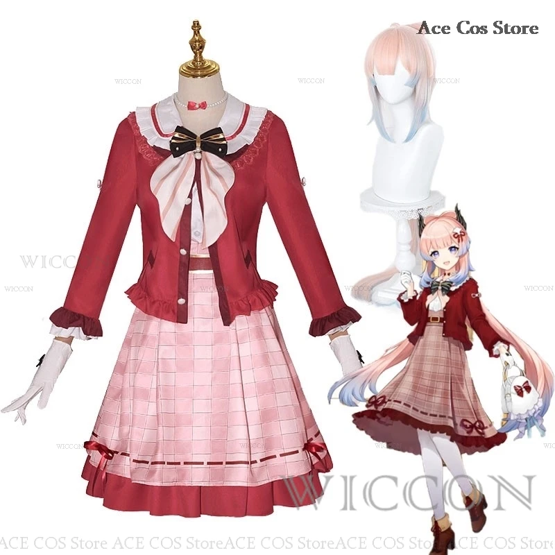 

Sangonomiya Kokomi Cosplay Co-SUSHIRO Genshin Impact Costume Girls Skirt Uniforms Carnival Halloween Outfit Dress Wig Full Set