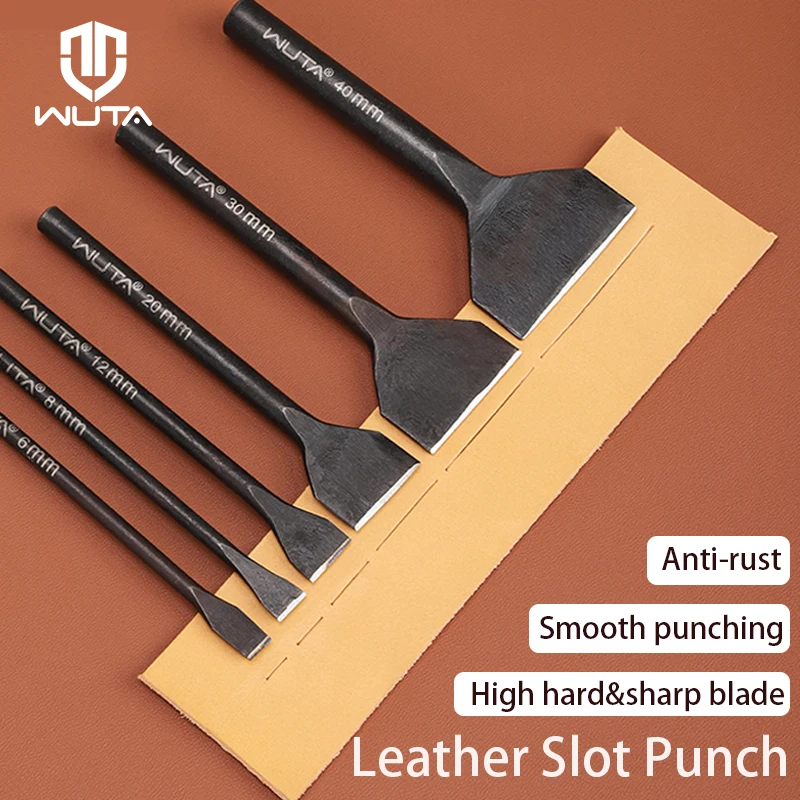 WUTA 1pc Slotted Punch Leather Tools Handicraft DIY Wallet Photo Card Punch DIY Hand Cutting Tool Accessories Installation Punch