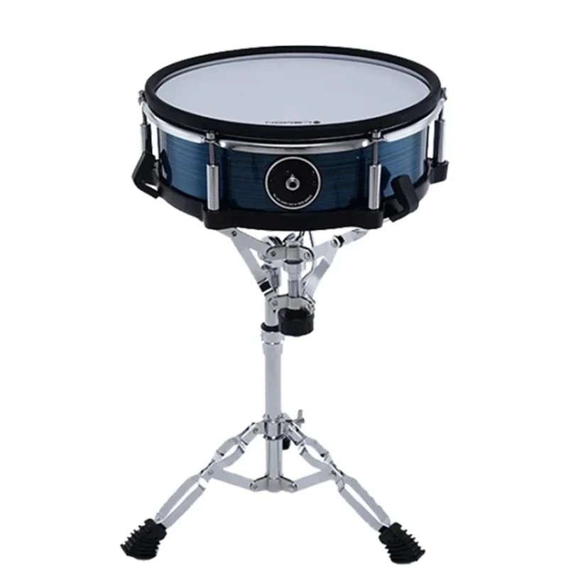 Wooden shell snare drum with stand, 12-inch independent snare drum trigger electronic drum, mesh drumhead drum kit.