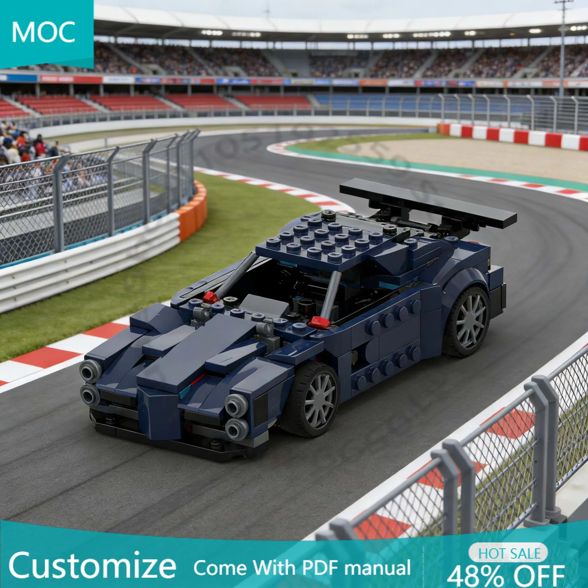 272 Piezas, Construye Tu Auto de Ensueño, Rocket League Dominus (76920 alt), MOC, Bloques de Construcción Modulares Personalizables, Juguete DIY para Niños, Regalo de Cumpleaños