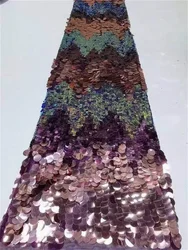 Tela de encaje de tul francés, malla africana de alta calidad, con lentejuelas, nigeriano, para vestidos de novia y fiesta de boda, 2024