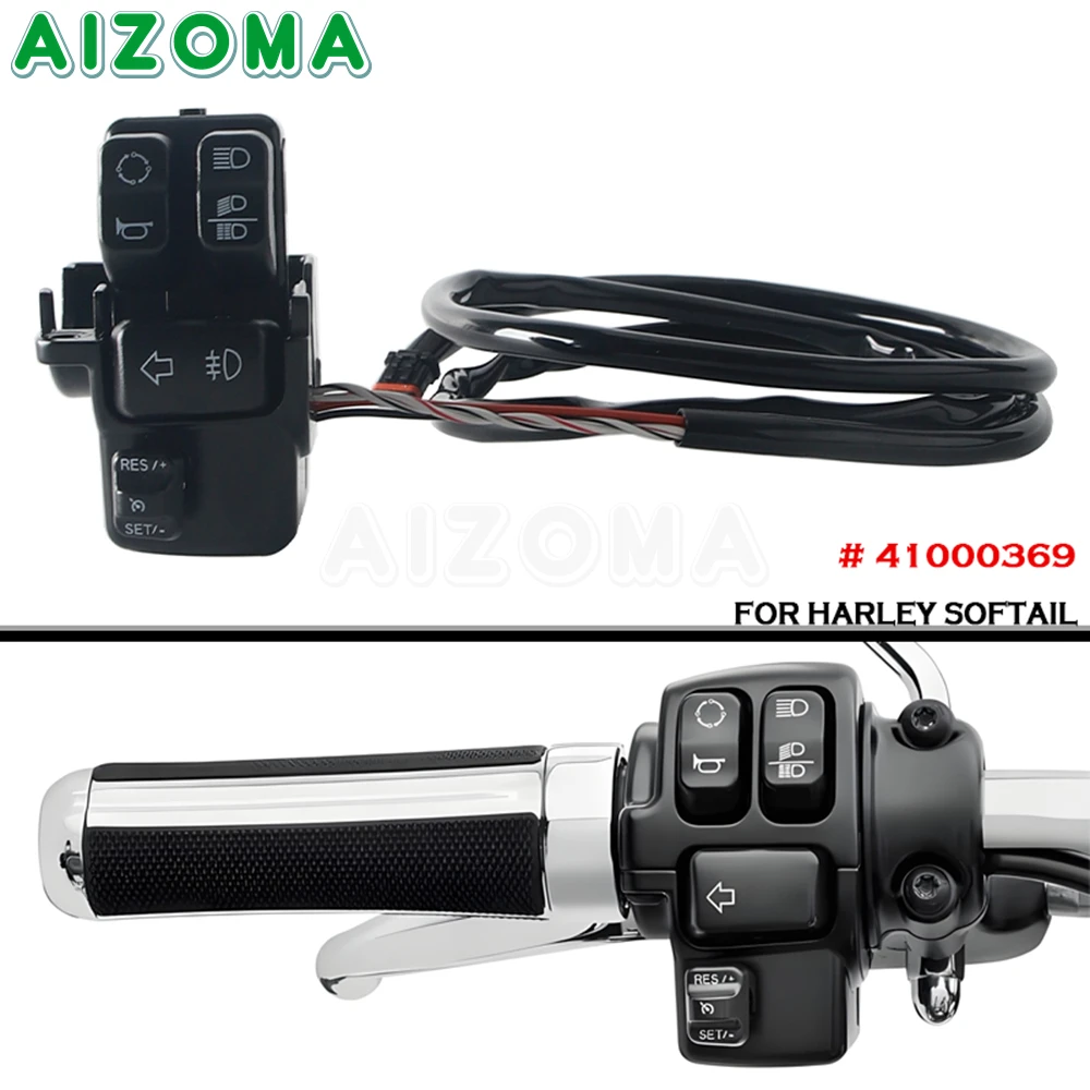 Handlebar Cruise Control Switch For Harley Softail 2016-2024 FXBB FXFBS FXLRS FXBRS FLFBS FLDE Turn Signal Control Switch Button