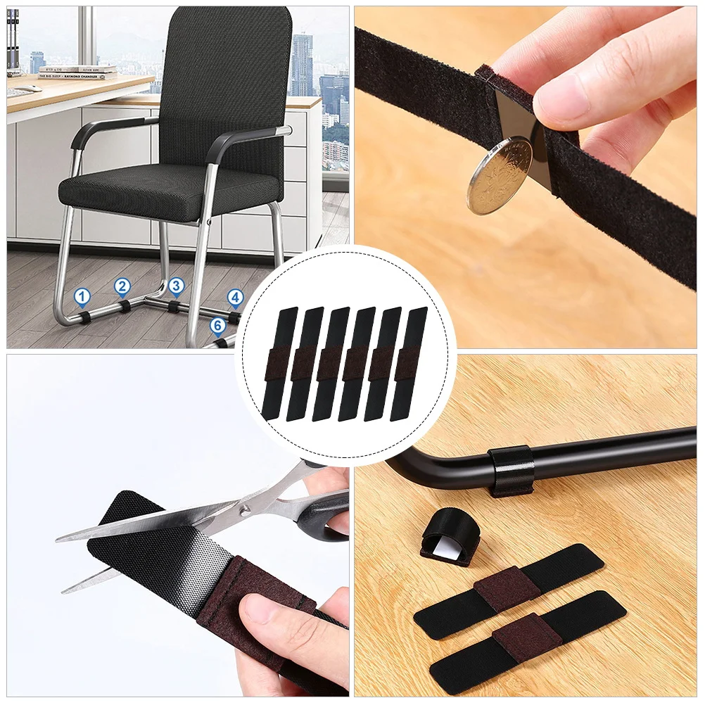 

12Pcs Wrap-Around Chair Pads Heavy-Duty Furniture Protectors Keep Furniture from Sliding Noise Reducing for Indoor Use