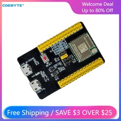 Test Board for 2.4GHz nrf5340 wireless RF module cdebyte e83-2g4m03s-tb lower power 3dbm ble5.2 PCB antenna USB