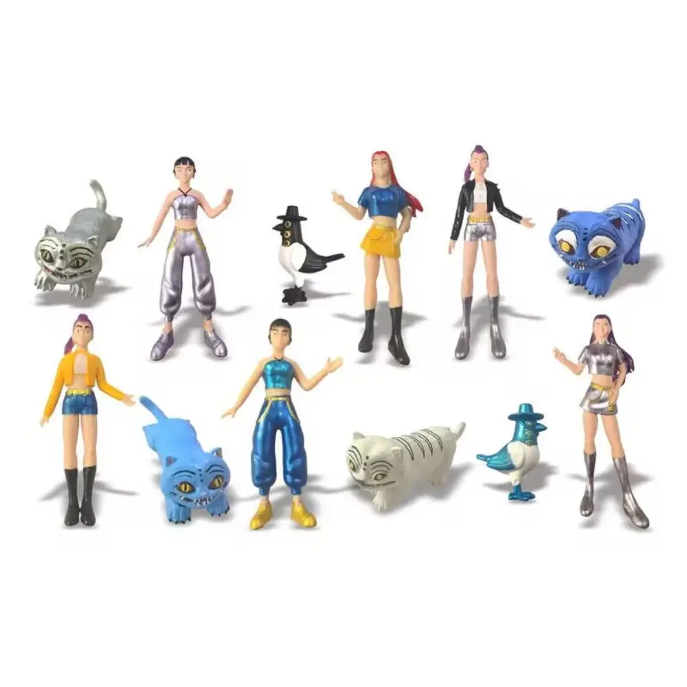 أنيمي 12 قطعة/المجموعة Kpop شيطان الصيادين نموذج لجسم لعبة الكرتون الألعاب الأجهزة الطرفية مكتب الديكور جمع أرقام لعبة مجسمة هدية #6