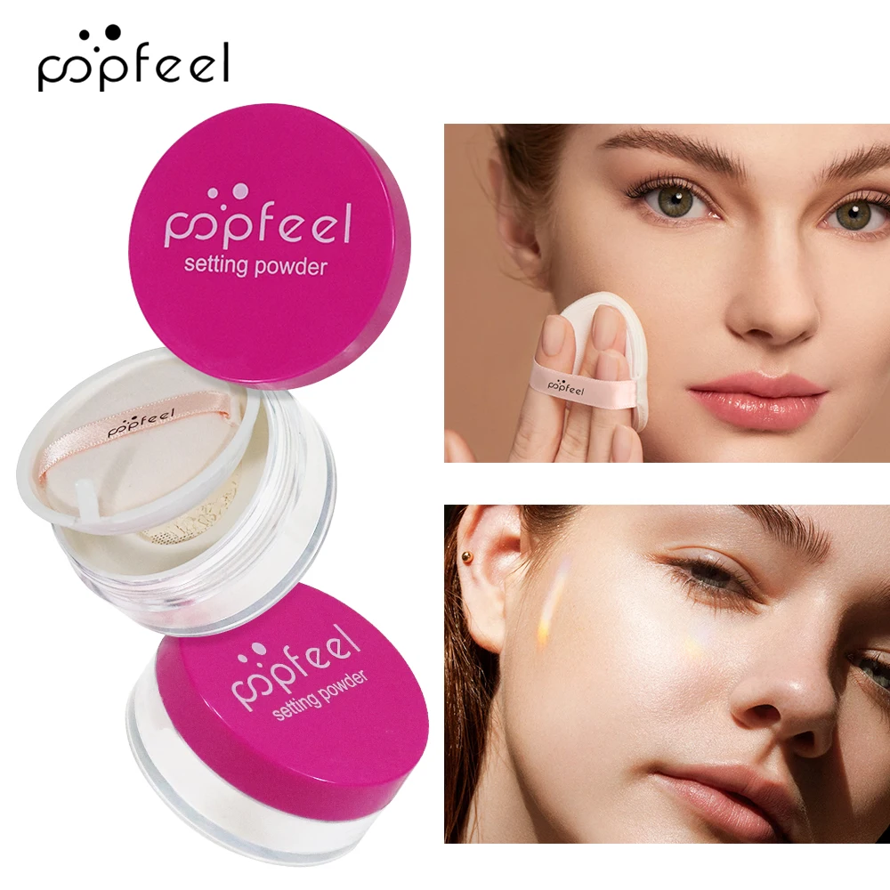 POPFEEL Matte Setting Powder-Oil Control, Soft Focus Finish, długotrwały makijaż, idealny puder do twarzy zapewniający bezwadny makijaż
