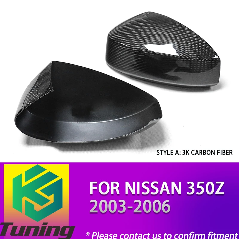 Add on Style Carbon Fiber Rearview Mirror Cover Sticker For Nissan 350Z Z33 2003 2004 2005 2006 2007 Car Side Door Ear Caps