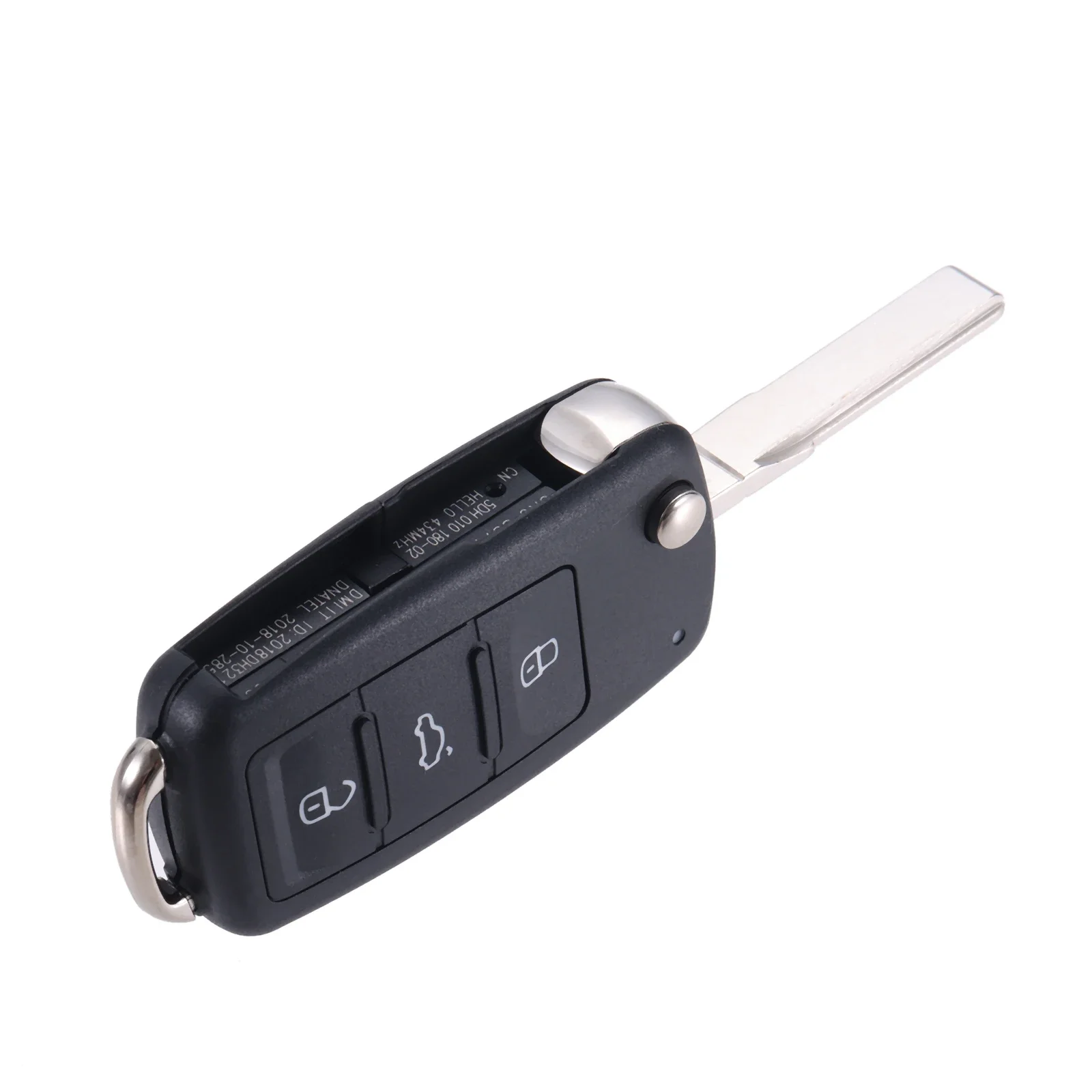 3 Button Remote Key Shell Cover Fob and Blank Key Fit for VW Golf Caddy Touran Polo T5 Tiguan Jetta  Transporter T5 Facelift