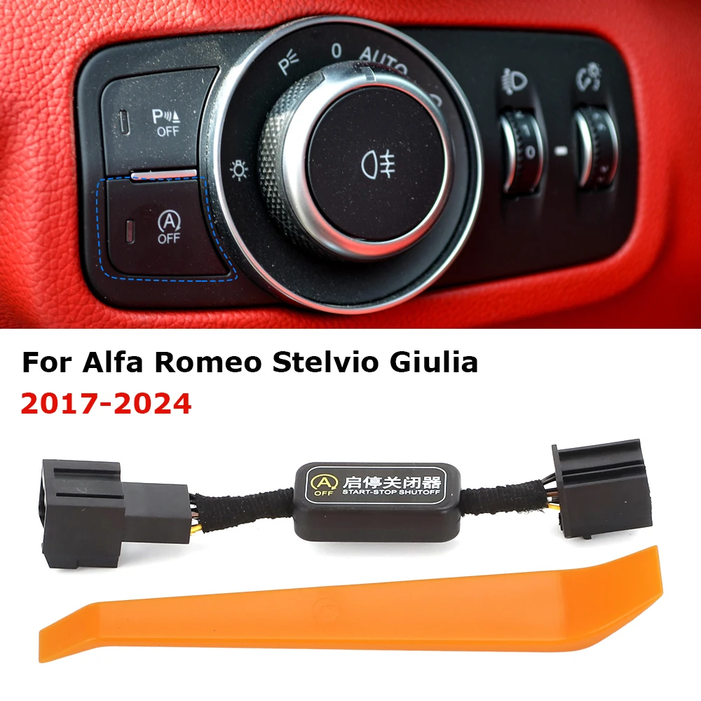 For Alfa Romeo Stelvio Giulia 2017-2024 Car Automatic Start Stop Engine System Plug Stop Off Closer Control Module Adapter Cable