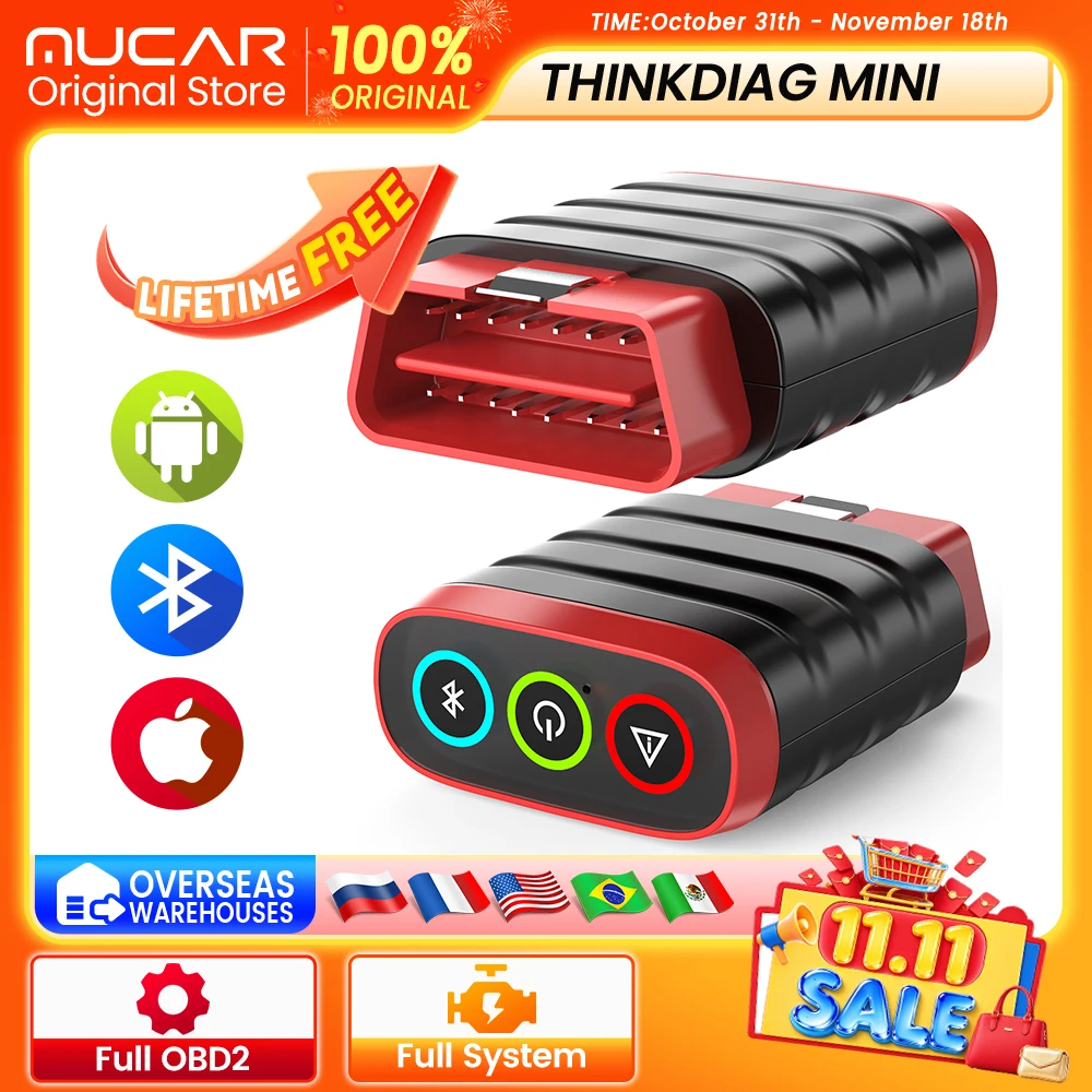 Thinkcar Thinkdiag 2 - THINKCAR Thinkdiag MINI OBD2 Scanner Volledig