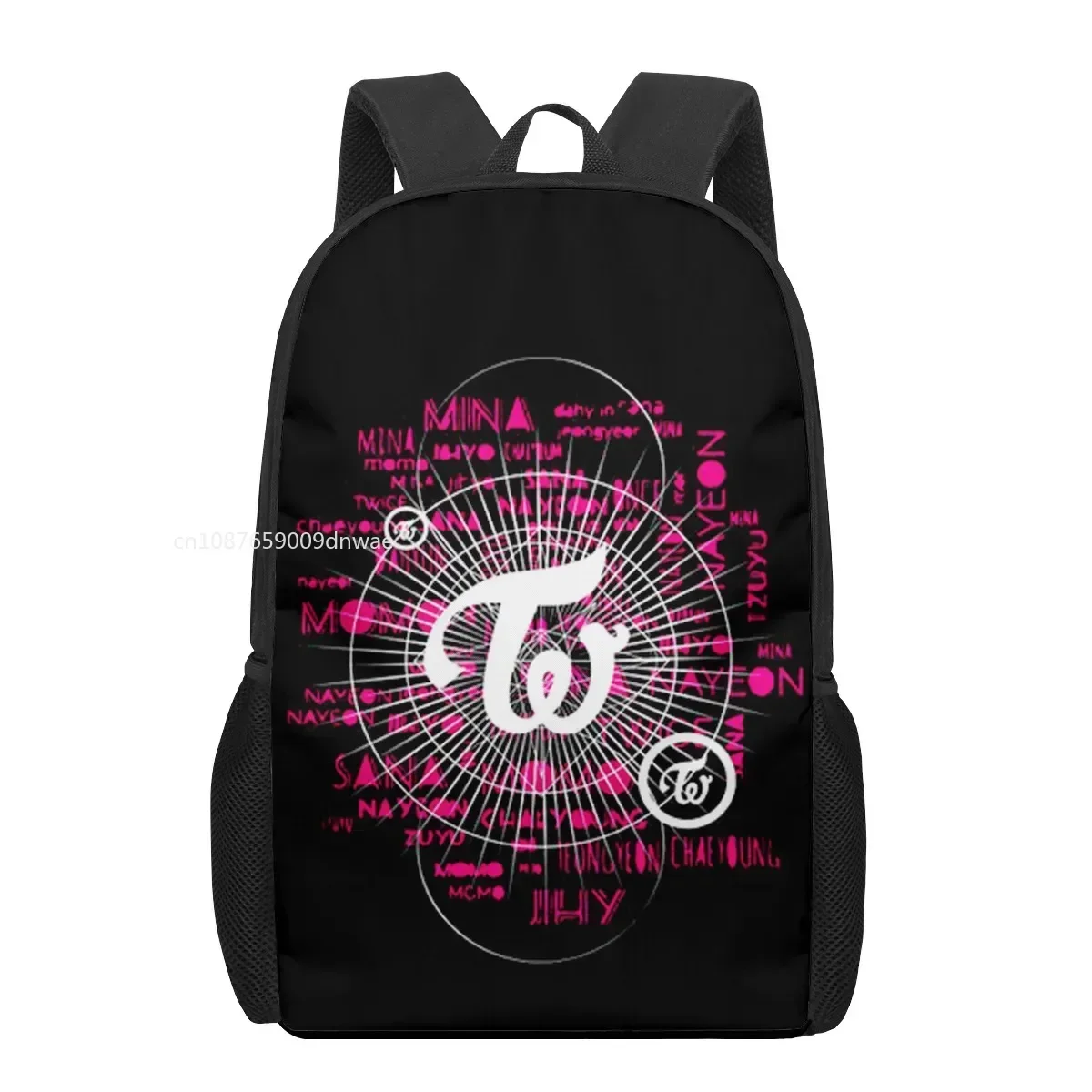 TWICE Logo Children School Bag for Toddler Printing Kid's Backpack Schoolbag Shoulder Bag Boys Girls Book Bags Mochila Infantil