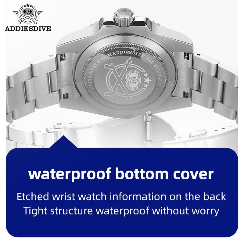 ADDIESDIVE Watch for Men 41mm Quartz Wristwatch 200m Waterproof Dive Ceramic Bezel Luminous 316L Stainless Steel Men's Watch