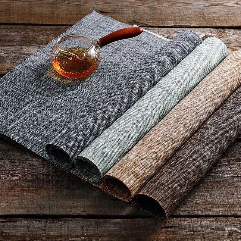

Large Size Dining Mat PVC Tea Table Mat Heat Resistant Mat Nordic Sle Bowl Mat Waterproof Oil Proof Mat for Restaurant
