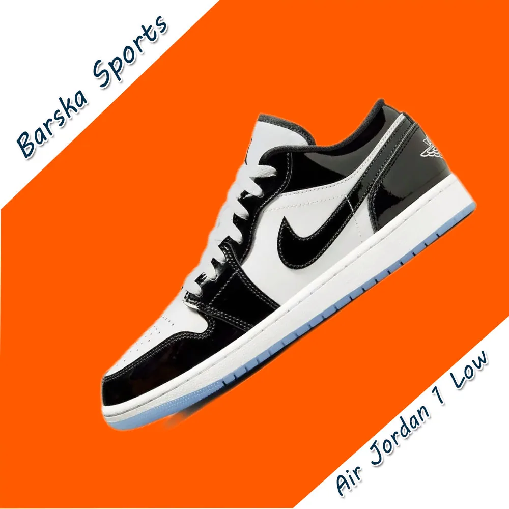 Nike New Air Jordan 1 Low Men's basketball shoes Cushioned comfort casual shoes Trendy Classic Sneakers breathable Black&White