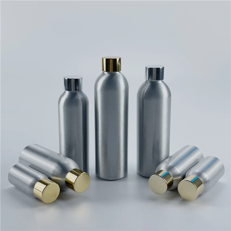 

30ML-250ML X 25 Aluminum Bottle With Anodized Aluminum Cap Empty Travel Size Storage Toner Hydrosol Cosmetics Aluminum Container